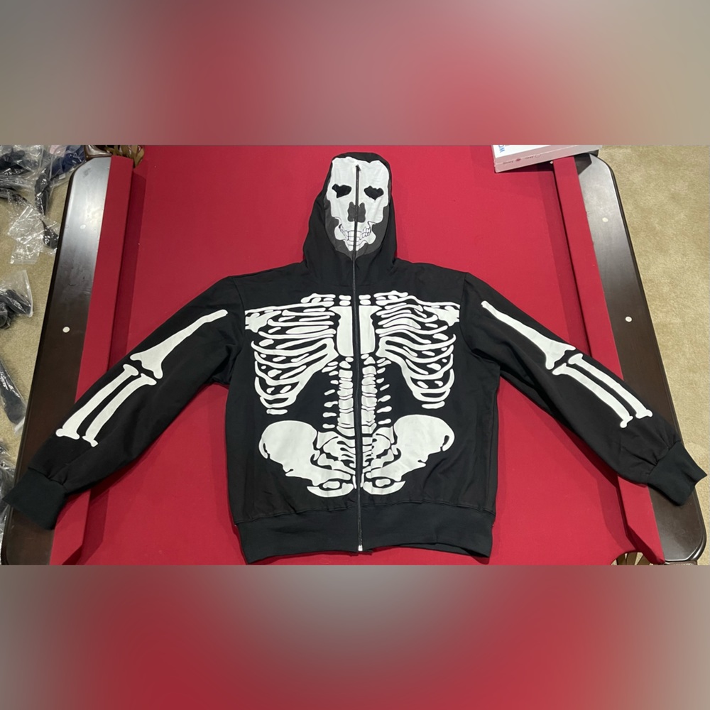New! Unworn! Charades Men's Skeleton Hoodie (Costume, Biker, Etc) Size: XL